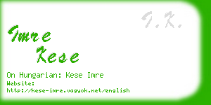 imre kese business card